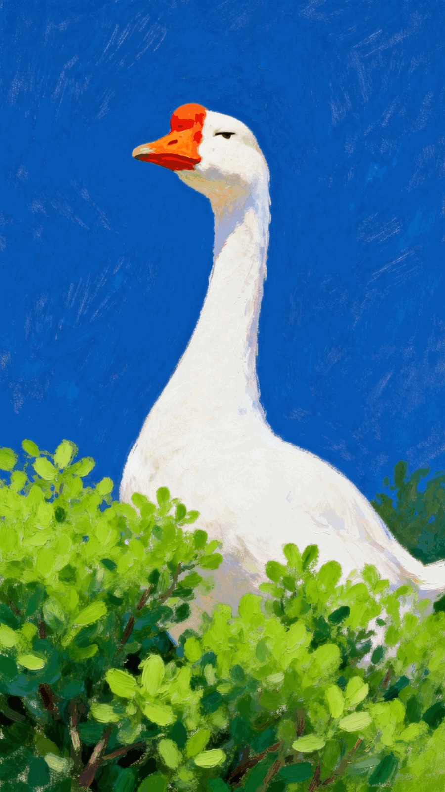Garden Goose Portrait