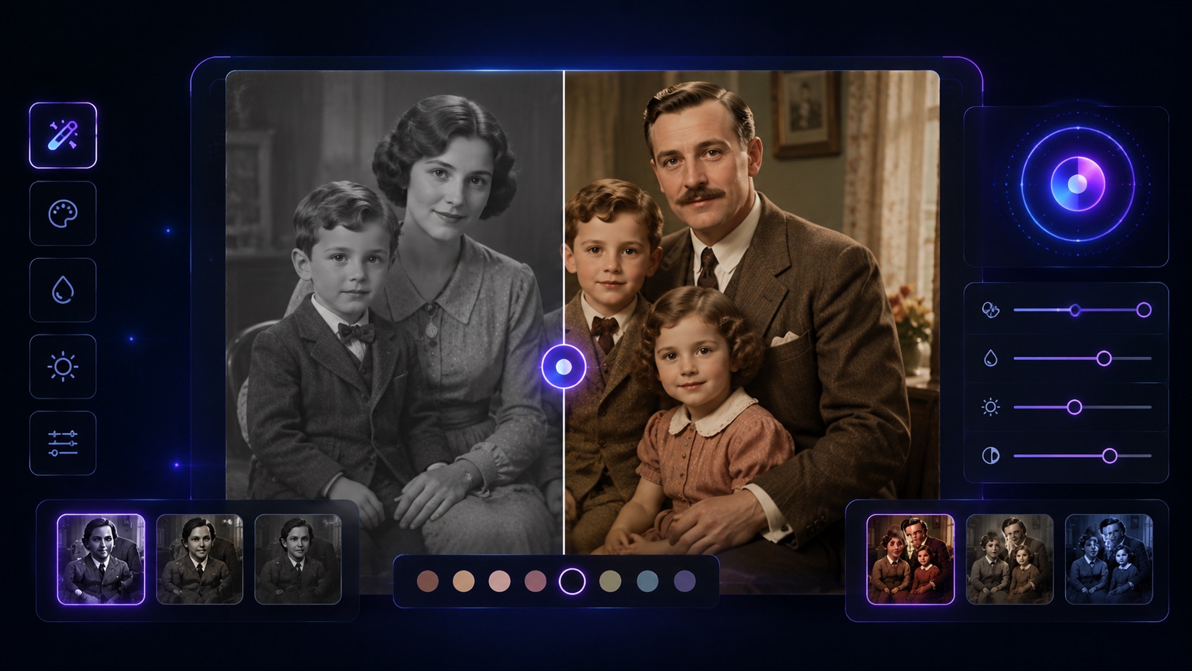 AI Colorize Black and White Photo visual