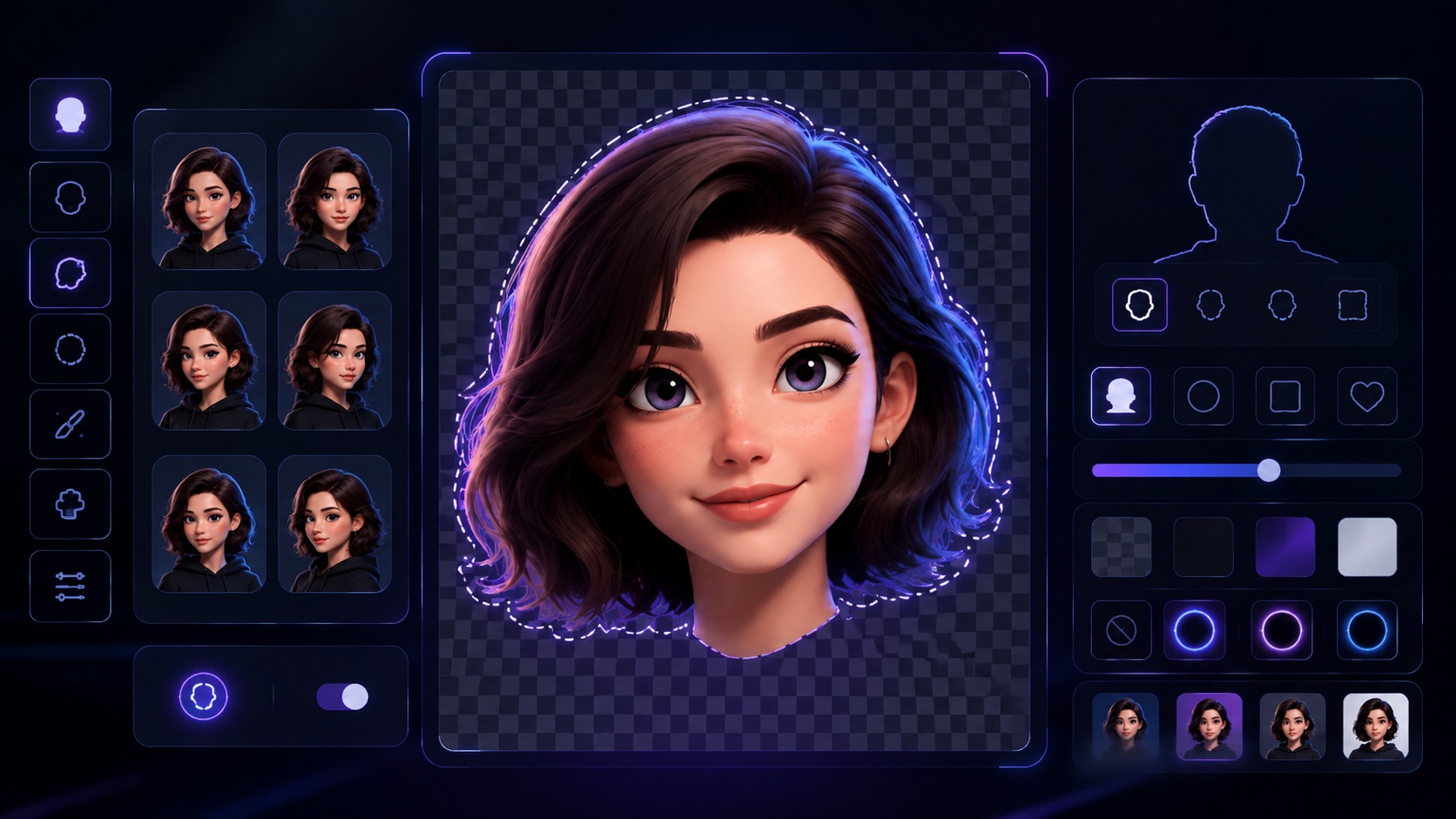 AI Face Cutout visual